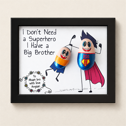 Superhero Big Bro - black frame