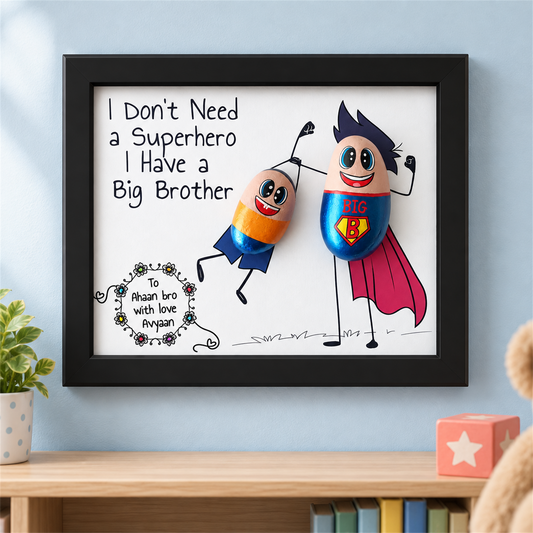 Superhero Big Bro - black frame