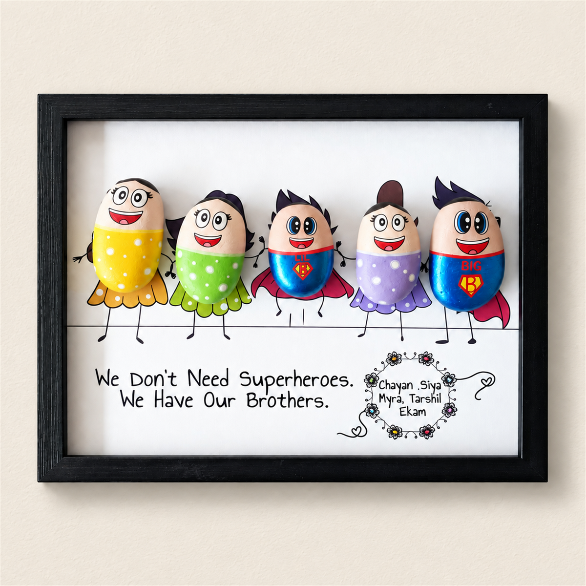 Superhero Brothers - black frame