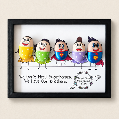 Superhero Brothers - black frame