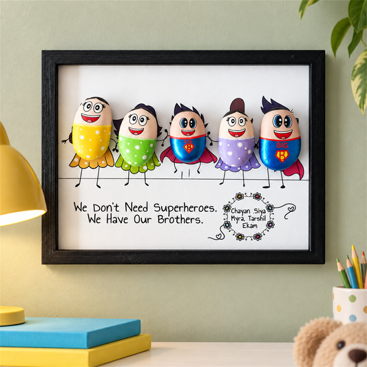 Superhero Brothers - black frame