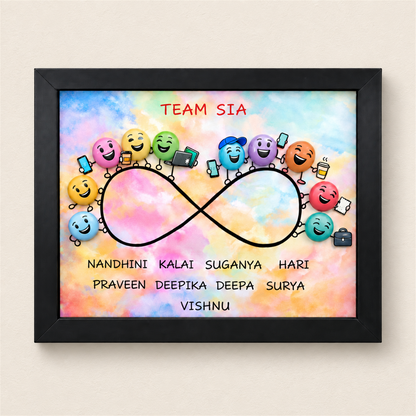 Team Goals Friends & Colleagues - black frame
