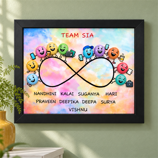 Team Goals Friends & Colleagues - black frame