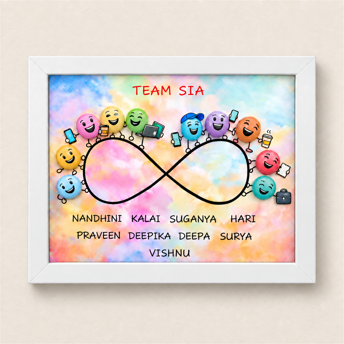 Team Goals Friends & Colleagues - white frame