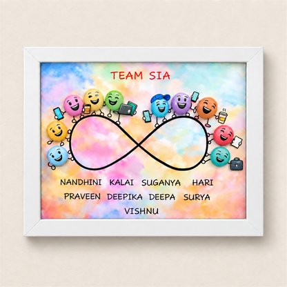 Team Goals Friends & Colleagues - white frame