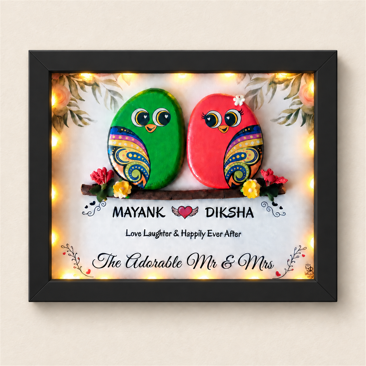 The Adorable Mr & Mrs - black frame