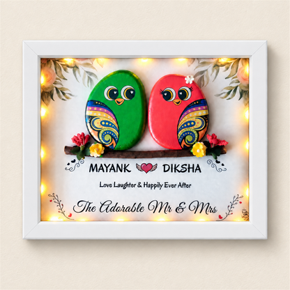 The Adorable Mr & Mrs - white frame
