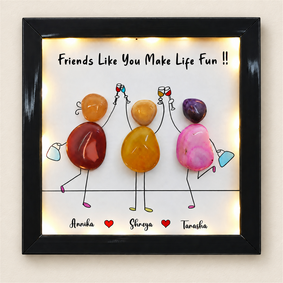 Tipsy Trio - Friends - black frame