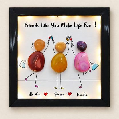 Tipsy Trio - Friends - black frame