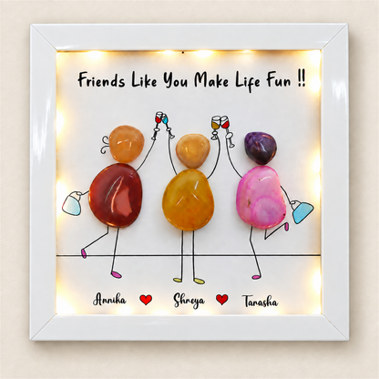 Tipsy Trio - Friends - white frame