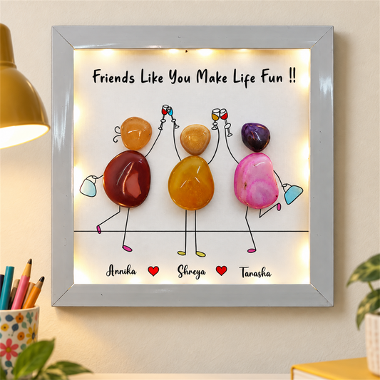 Tipsy Trio - Friends - white frame