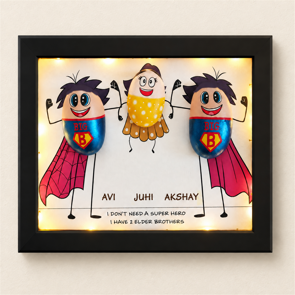 Two Big Brothers - black frame