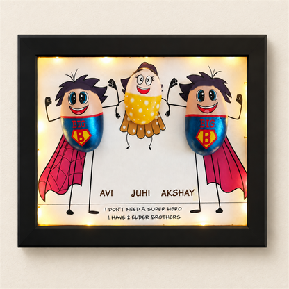 Two Big Brothers - black frame