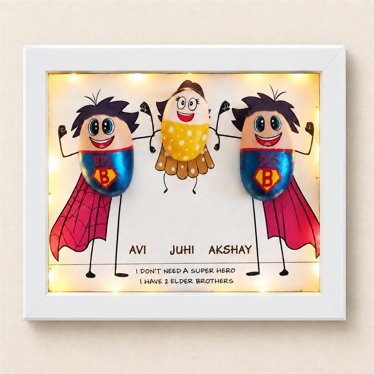 Two Big Brothers - white frame