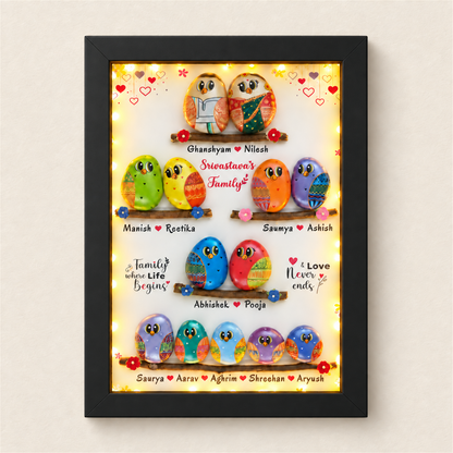 United We Stand Family of 13 - black frame