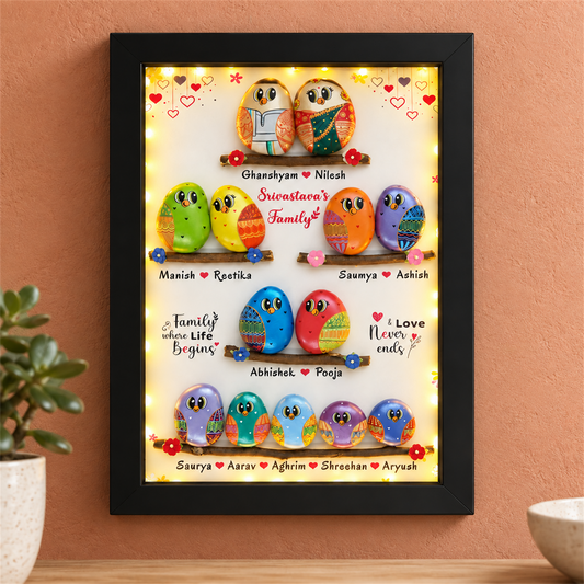 United We Stand Family of 13 - black frame